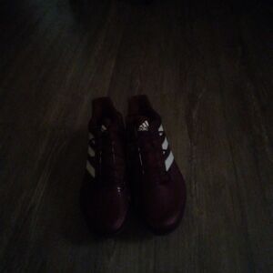 Adidas Adizero Afterburner 8 Maroon White Baseball Cleats Men’s Sz 13.5...